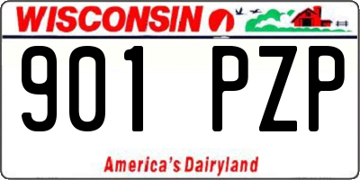 WI license plate 901PZP