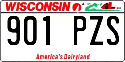 WI license plate 901PZS