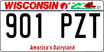 WI license plate 901PZT