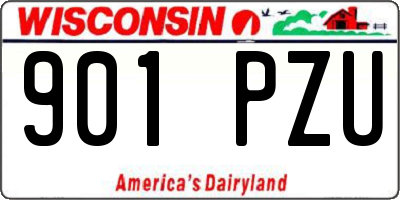 WI license plate 901PZU
