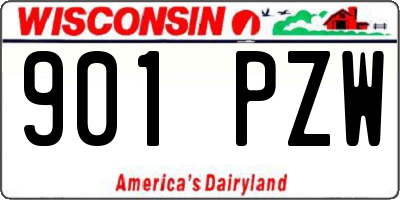 WI license plate 901PZW