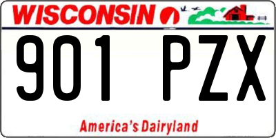 WI license plate 901PZX