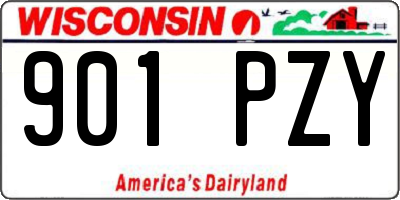 WI license plate 901PZY