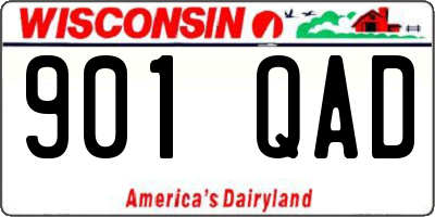 WI license plate 901QAD