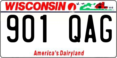 WI license plate 901QAG