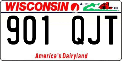 WI license plate 901QJT