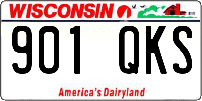 WI license plate 901QKS