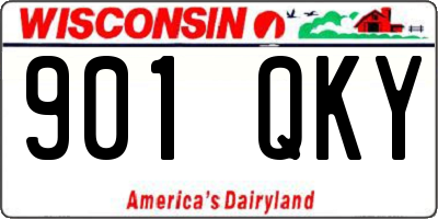 WI license plate 901QKY