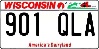 WI license plate 901QLA