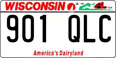 WI license plate 901QLC