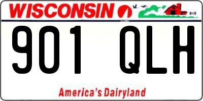 WI license plate 901QLH