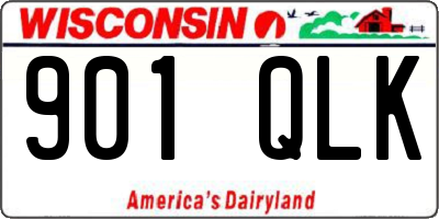 WI license plate 901QLK