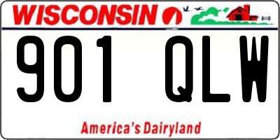 WI license plate 901QLW