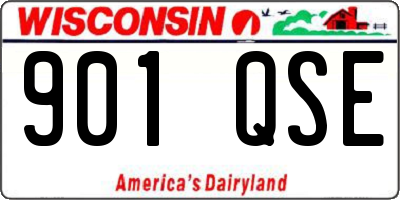 WI license plate 901QSE