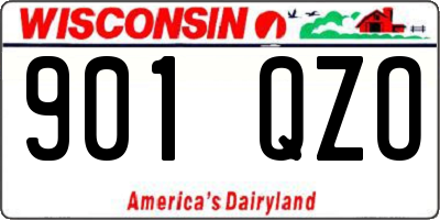 WI license plate 901QZO