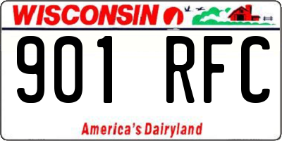 WI license plate 901RFC