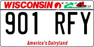 WI license plate 901RFY