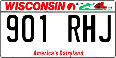 WI license plate 901RHJ