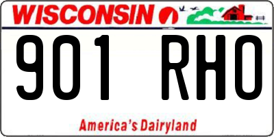 WI license plate 901RHO