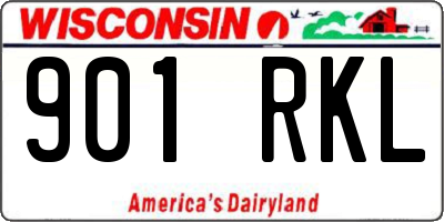 WI license plate 901RKL