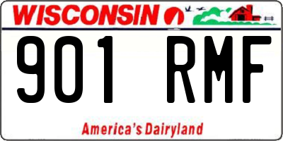 WI license plate 901RMF