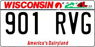 WI license plate 901RVG