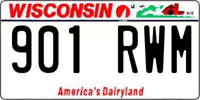 WI license plate 901RWM