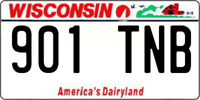 WI license plate 901TNB
