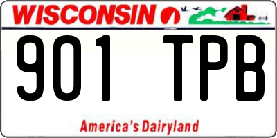 WI license plate 901TPB