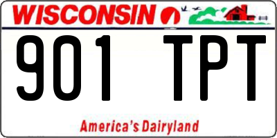 WI license plate 901TPT