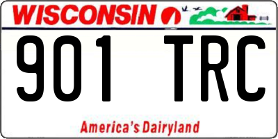 WI license plate 901TRC