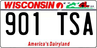 WI license plate 901TSA