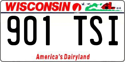 WI license plate 901TSI