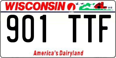 WI license plate 901TTF
