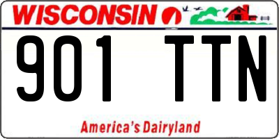 WI license plate 901TTN