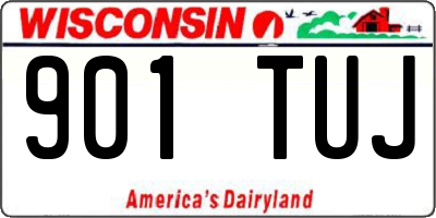 WI license plate 901TUJ