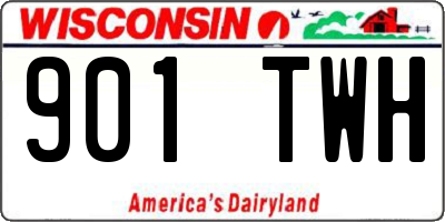 WI license plate 901TWH