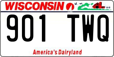 WI license plate 901TWQ