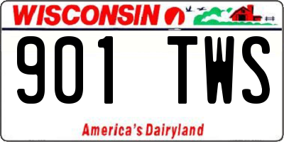 WI license plate 901TWS