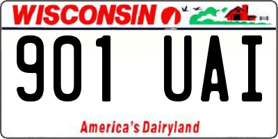 WI license plate 901UAI