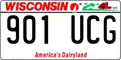 WI license plate 901UCG