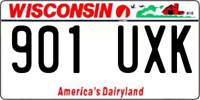 WI license plate 901UXK