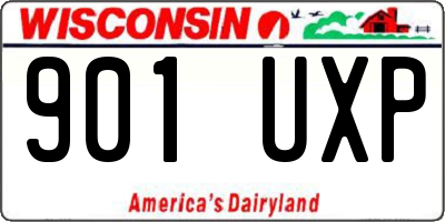 WI license plate 901UXP