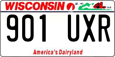 WI license plate 901UXR