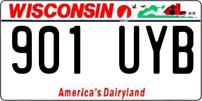WI license plate 901UYB