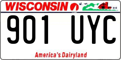 WI license plate 901UYC