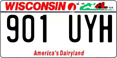 WI license plate 901UYH