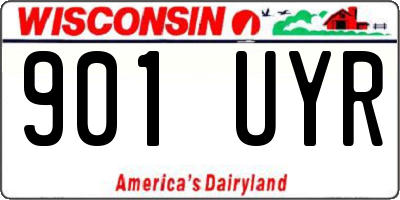 WI license plate 901UYR