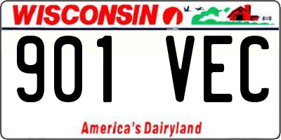 WI license plate 901VEC