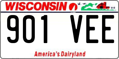 WI license plate 901VEE